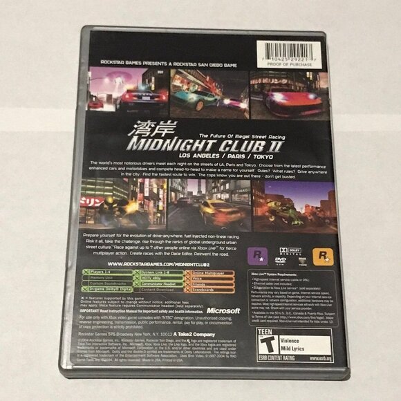 Xbox Midnight Club 2 CIB - Picture 2 of 3